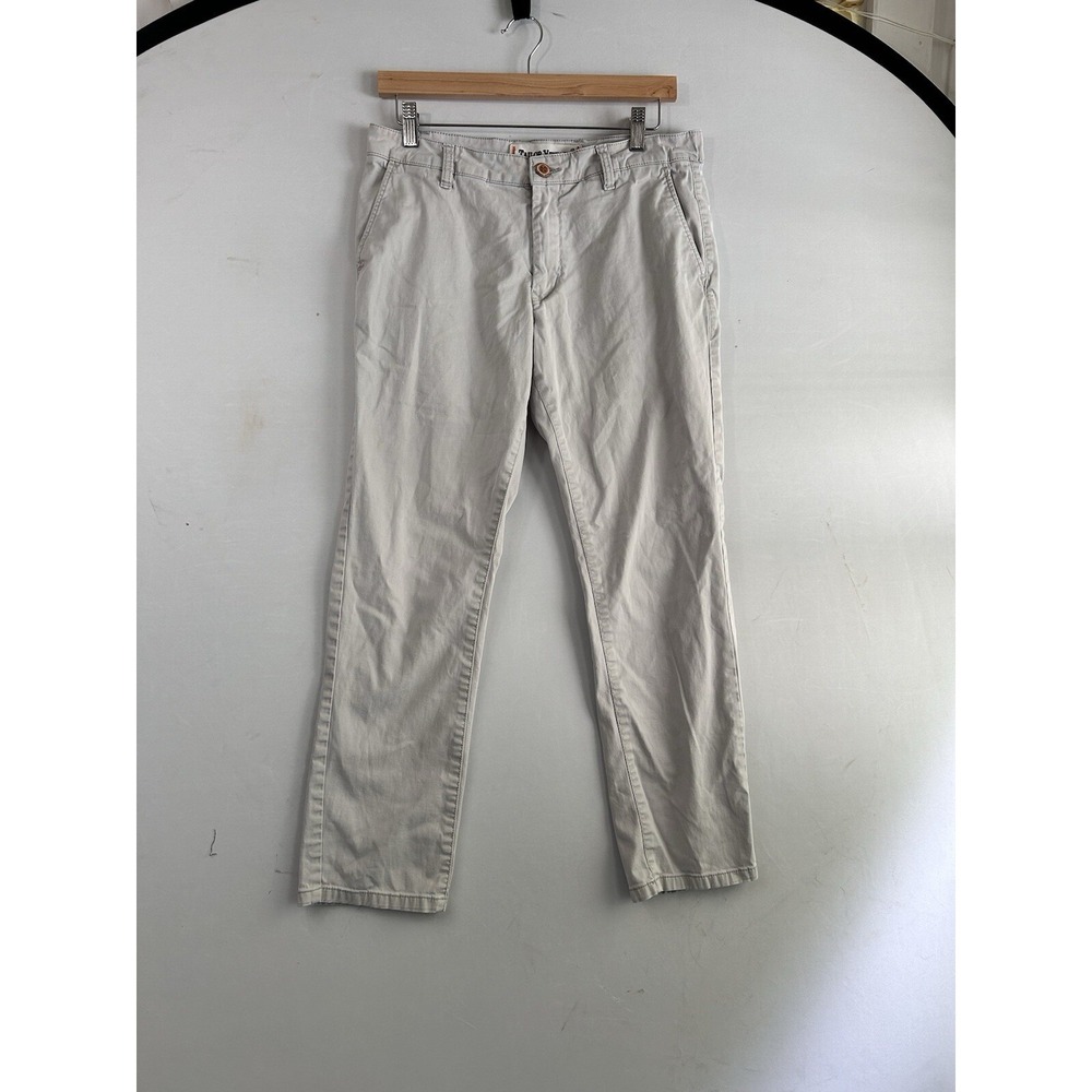 Tailor Vintage Pants Slim‎ Fit Greenwich Mens 30x30 Khaki Comfort Stretch Waist